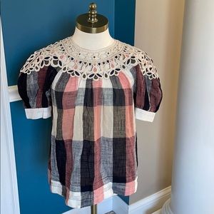 NEW!- - Anthropologie short sleeve blouse size S